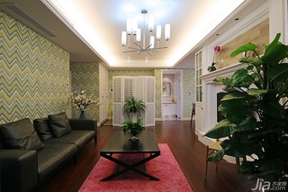 美式风格三居室140平米以上沙发背景墙沙发效果图