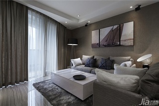 现代简约风格二居室80平米客厅沙发效果图