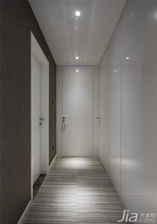 现代简约风格二居室白色80平米过道装修图片