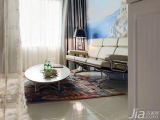 地中海风格二居室5-10万50平米客厅沙发新房平面图