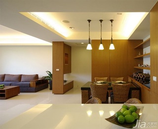 简约风格二居室10-15万90平米客厅隔断灯具新房家居图片