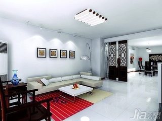 中式风格四房10-15万120平米客厅沙发新房设计图纸
