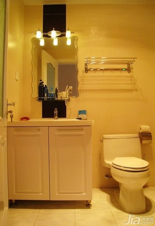 简约风格二居室10-15万90平米卫生间洗手台婚房平面图