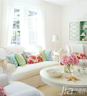 简约风格一居室舒适白色3万以下50平米客厅沙发新房家装图