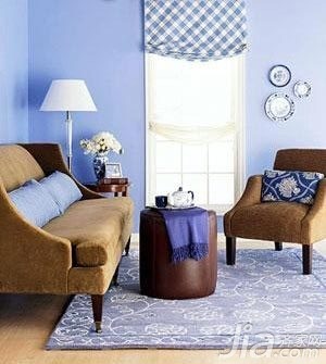 简约风格一居室蓝色3万以下50平米客厅沙发新房设计图