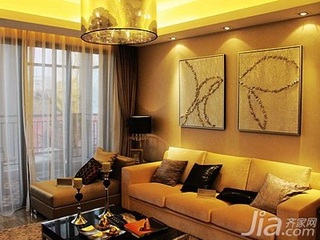简约风格二居室10-15万80平米客厅沙发新房平面图