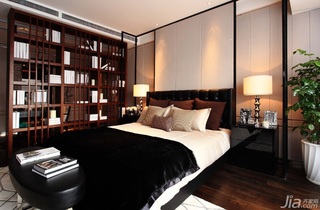 混搭风格复式豪华型卧室卧室背景墙床效果图