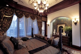 地中海风格别墅富裕型卧室卧室背景墙效果图