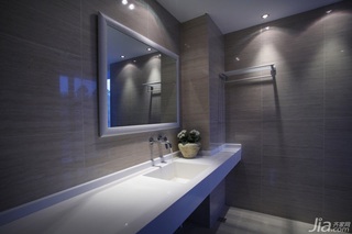 地中海风格三居室富裕型卫生间洗手台婚房家装图
