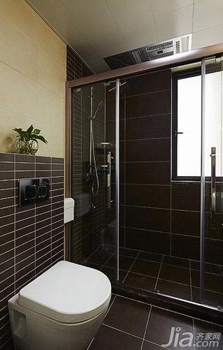 简约风格三居室90平米卫浴间瓷砖淋浴房婚房家居图片
