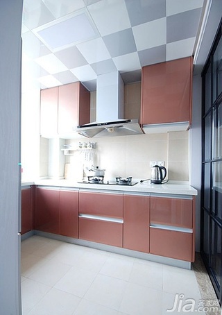 简约风格二居室100平米厨房吊顶橱柜设计