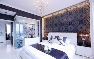 新古典风格四房140平米以上卧室卧室背景墙床效果图
