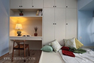 三米设计混搭风格复式白色富裕型书桌图片