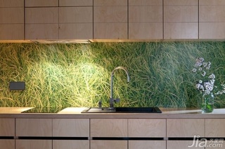 简约风格复式绿色经济型厨房洗手台图片
