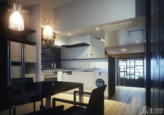 日式风格复式大气经济型厨房橱柜效果图