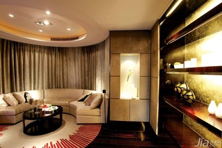 简欧风格四房大气白色富裕型客厅吊顶沙发效果图