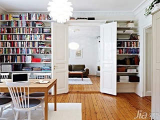 北欧风格公寓5-10万90平米书房书桌图片