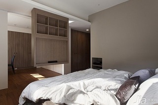 简约风格三居室经济型卧室床图片