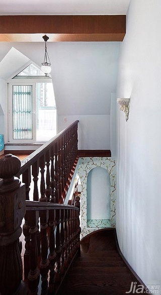 地中海风格三居室富裕型120平米楼梯装修图片