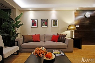 简约风格二居室富裕型90平米客厅吊顶沙发图片