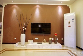 简约风格一居室富裕型90平米客厅电视背景墙电视柜效果图