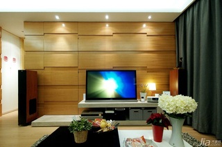 简约风格二居室15-20万100平米客厅电视背景墙茶几婚房平面图