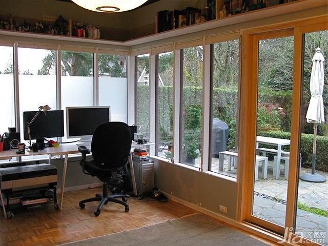 一居室装修,90平米装修,经济型装修,简约风格,海外家居,工作区,现代简约风格