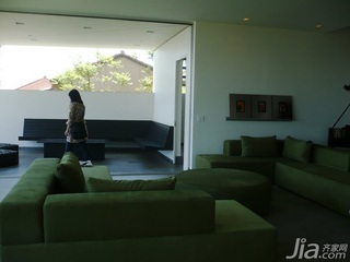 简约风格别墅绿色富裕型客厅沙发海外家居