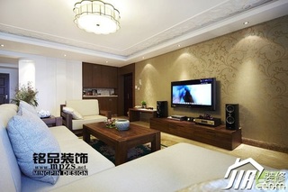 中式风格三居室5-10万客厅茶几图片