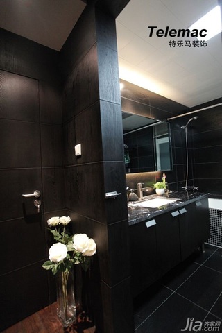 二居室时尚褐色富裕型140平米以上卫生间浴室柜图片