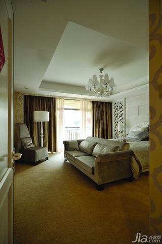 简约风格别墅冷色调豪华型140平米以上卧室飘窗床效果图