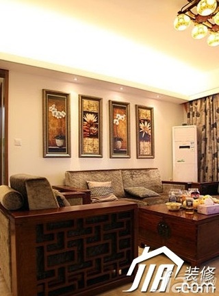 中式风格别墅140平米以上客厅沙发图片