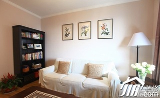 混搭风格二居室简洁富裕型90平米客厅沙发背景墙沙发图片