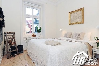 宜家风格小户型经济型80平米卧室床图片