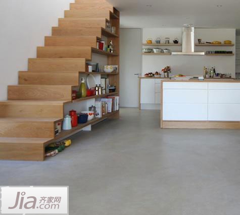 将厨房“收纳“ 7例楼梯间改造厨房装潢设计效果图