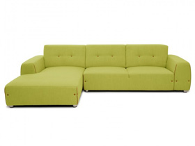 清新苹果绿 舒适布艺转角沙发