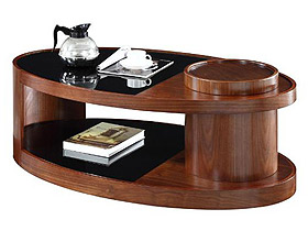 个性弯曲木实木咖啡桌