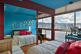 混搭颜色和纹理  巴西风现代公寓