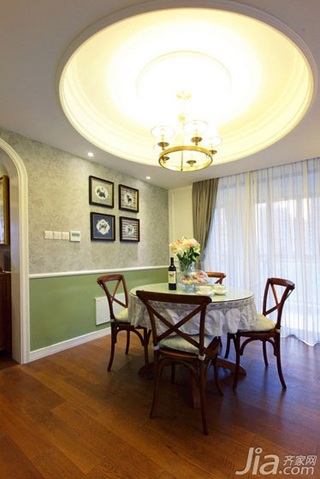 美式风格两室两厅温馨绿色设计图