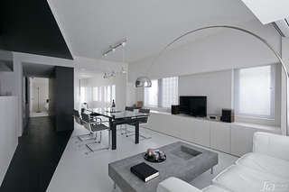 现代简约风格三居室黑白效果图