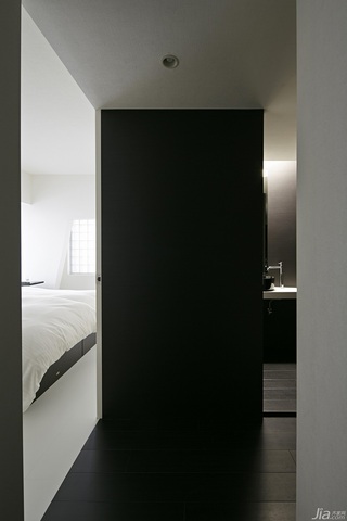 现代简约风格三居室黑白装修效果图