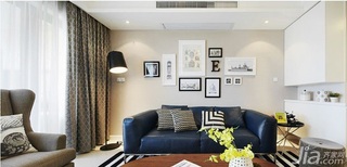 现代简约风格公寓浪漫沙发背景墙设计