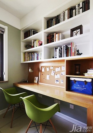 现代简约风格公寓浪漫书房设计