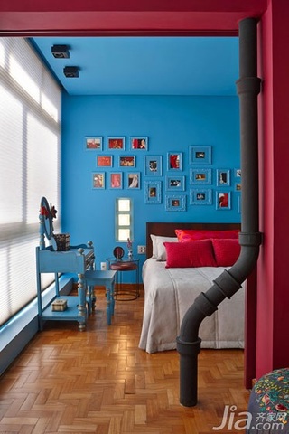 混搭风格公寓艺术红色阳光房设计图纸