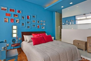 混搭风格公寓艺术阳光房卧室背景墙效果图