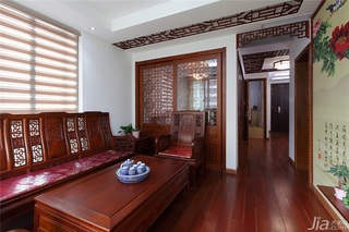 中式风格一室一厅稳重客厅设计图