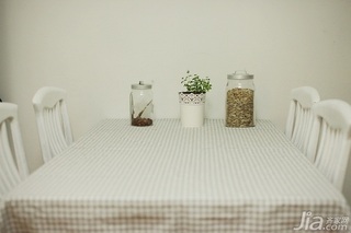 宜家风格一居室简洁白色50平米餐桌图片