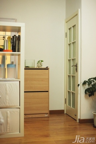 宜家风格一居室简洁白色50平米设计图