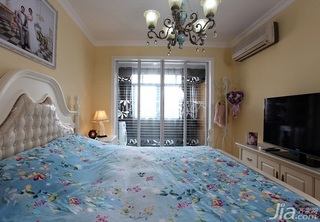 地中海风格小户型小清新蓝色卧室婚房设计图