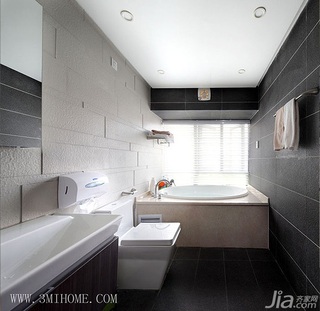 三米设计混搭风格小清新富裕型卫生间浴缸图片